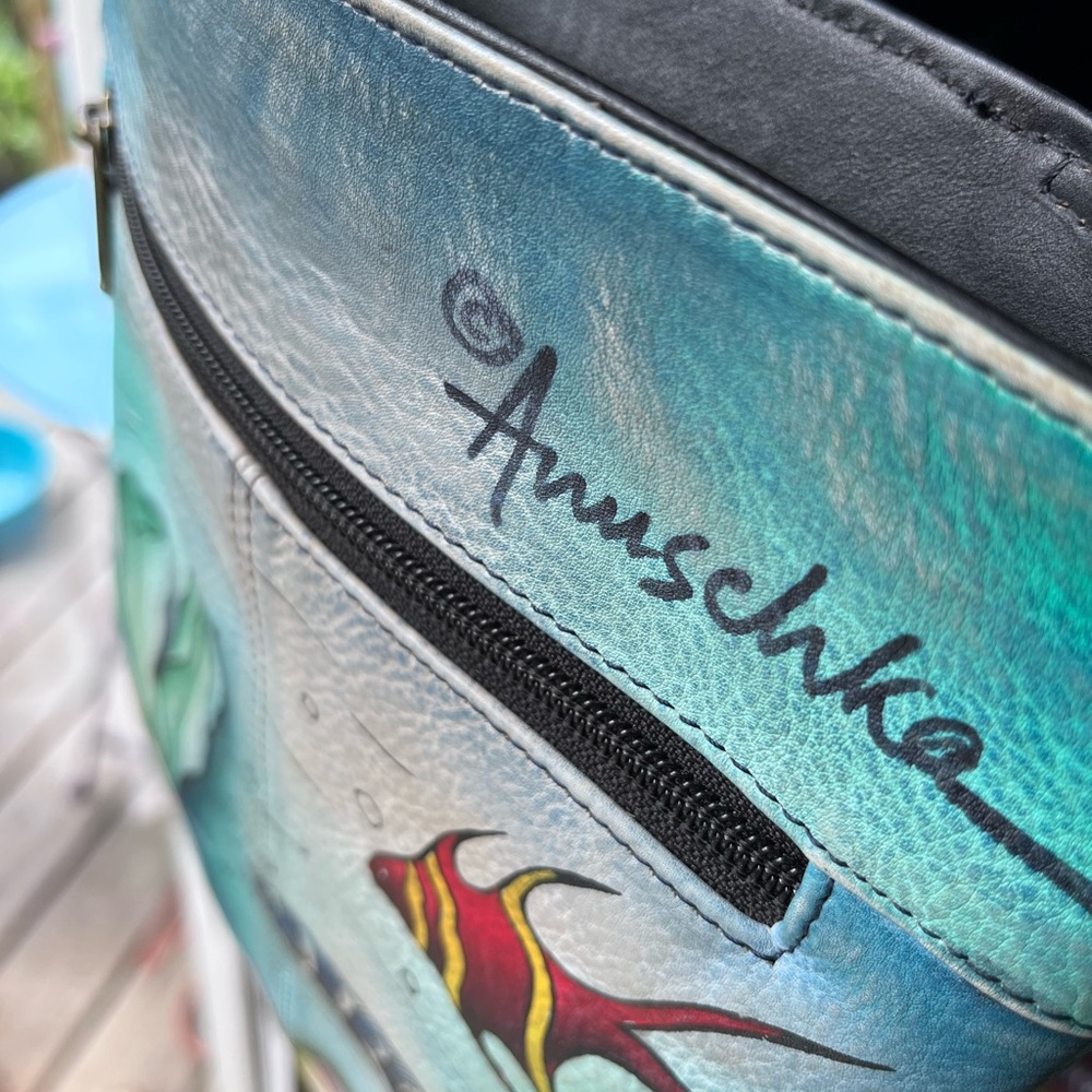 Anuschka purse, with ocean theme.. excellent condition